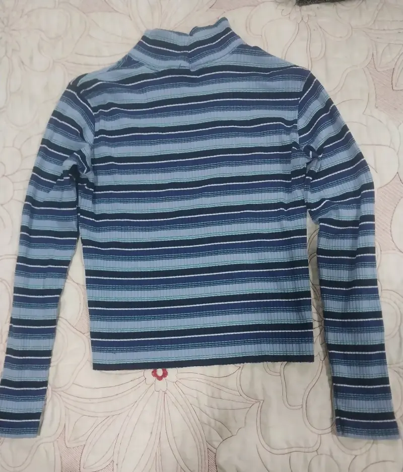 Jersey de cuello alto a rayas - 2