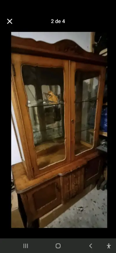 Vitrina antigua de madera - miniatura 2