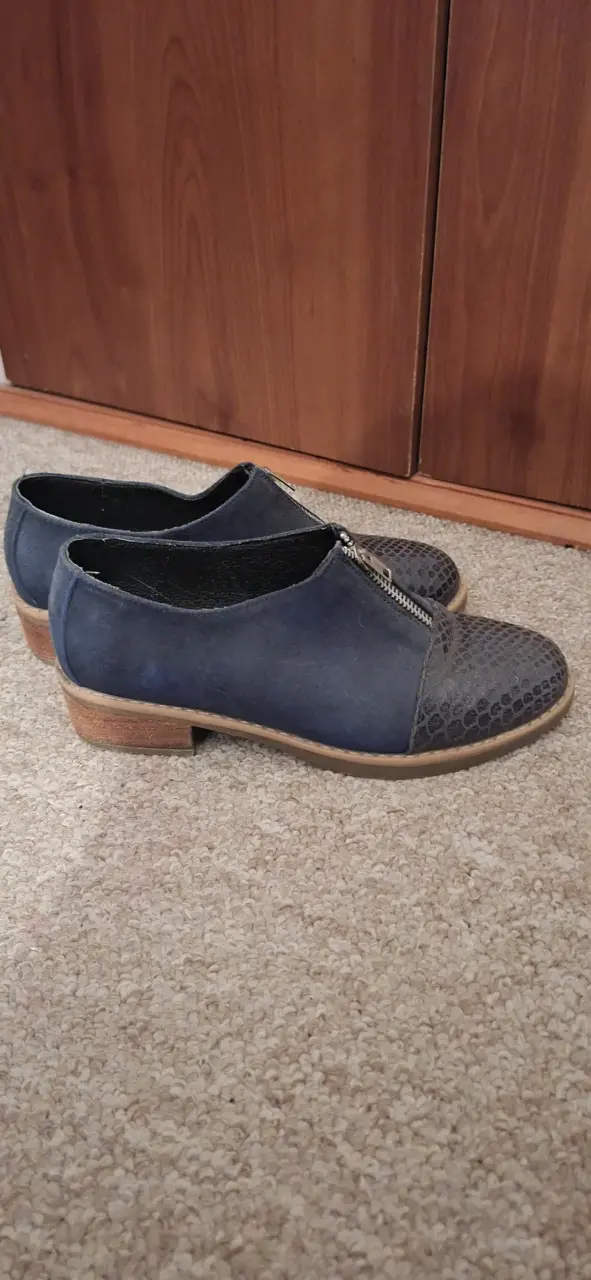Zapatos cuero azul - 2