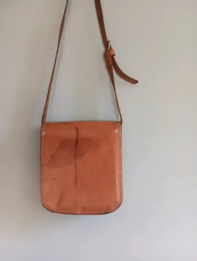 Cartera cuero natural artesanal café - miniatura 3