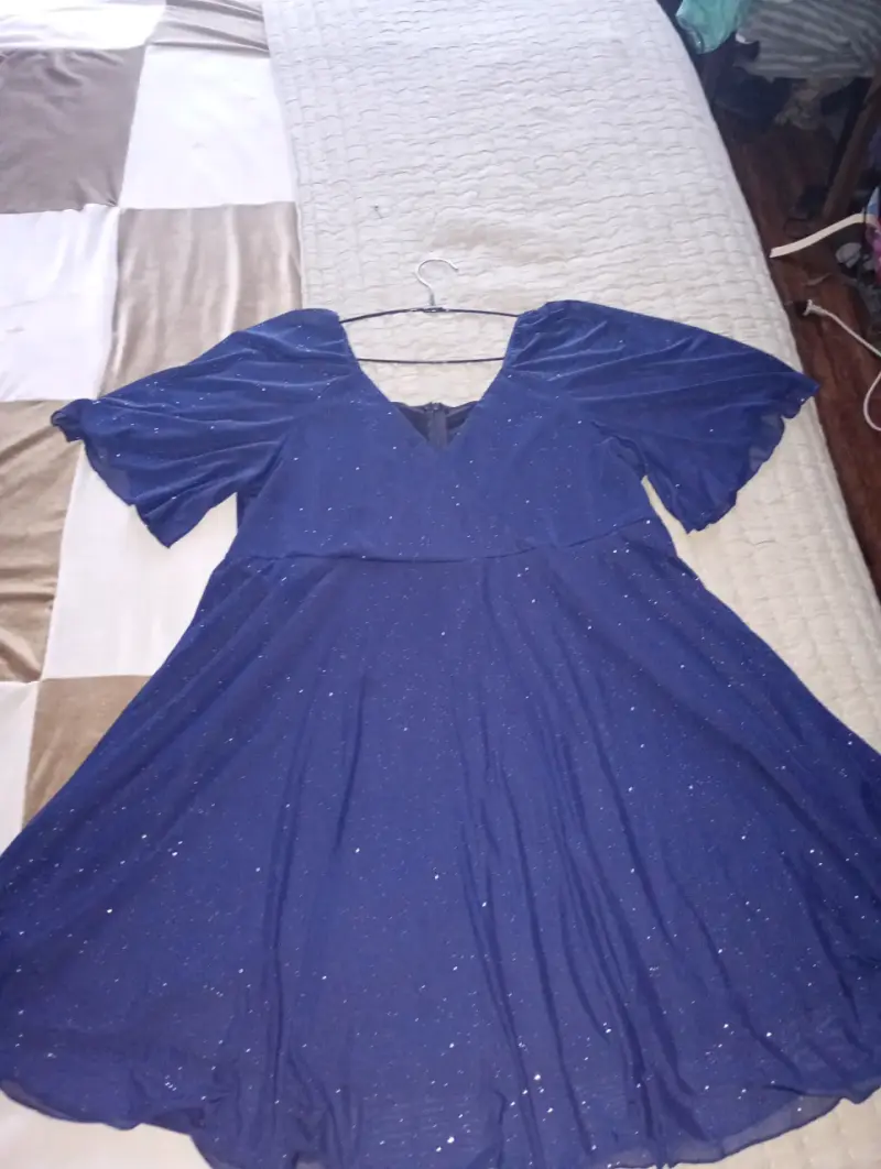 Vestido azul con brillo xxl