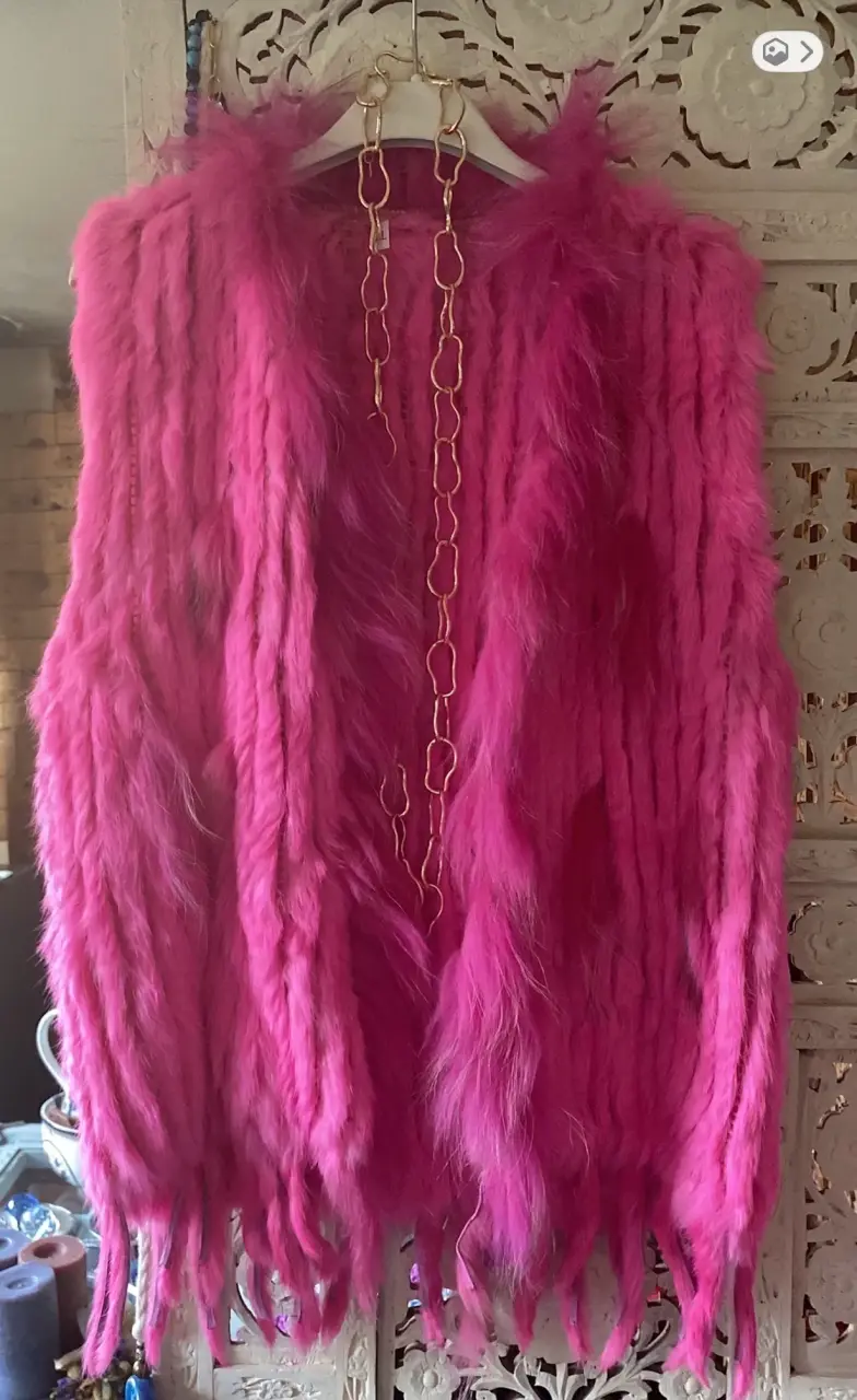Chaleco peludo morado - 2