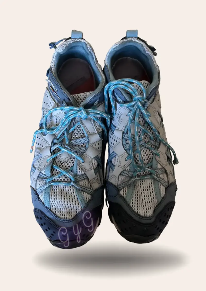 Zapatillas deportivas grises y azules waterpro - 1