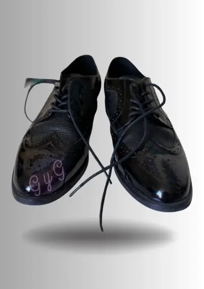 Zapatos formales de charol negro - miniatura 3