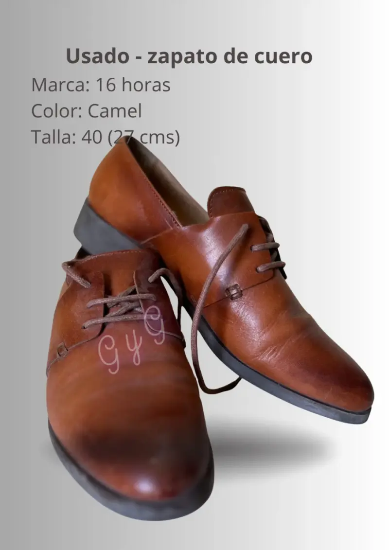 Zapatos de cuero camel usados - 1