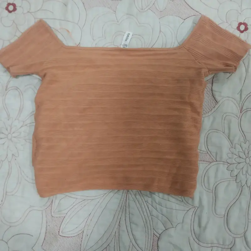 Top off-shoulder color terracota - 2