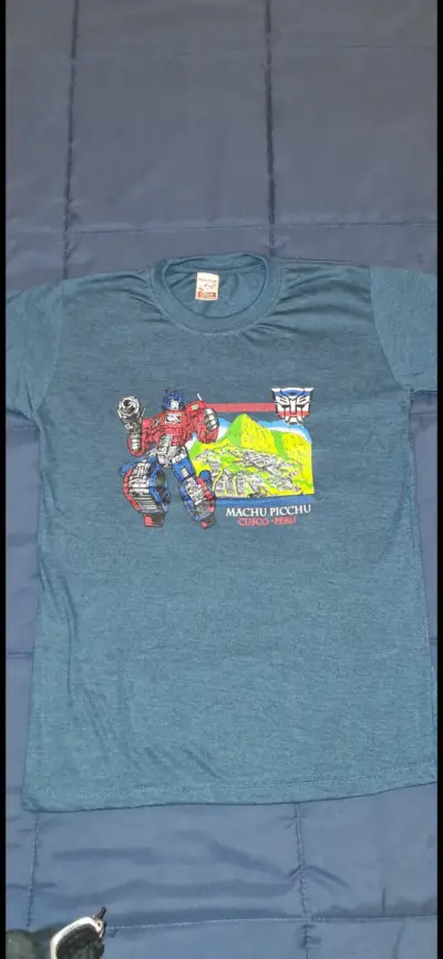 Polera azul algodón transformers Machu Picchu - miniatura 2