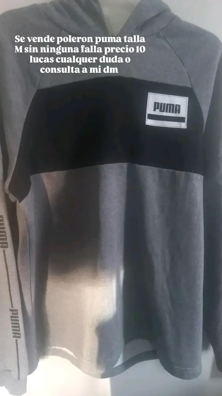 Polerón gris con capucha - 4