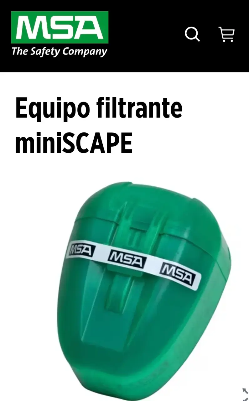 Equipo filtrante miniSCAPE MSA