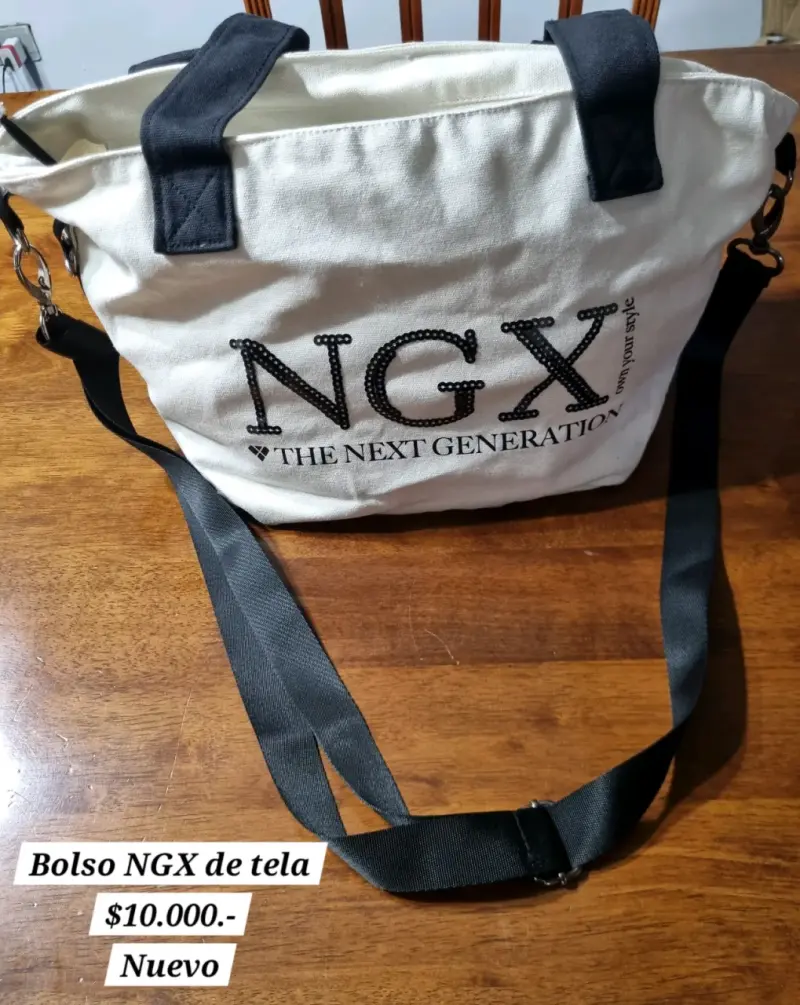 Bolso de tela NGX blanco - 1