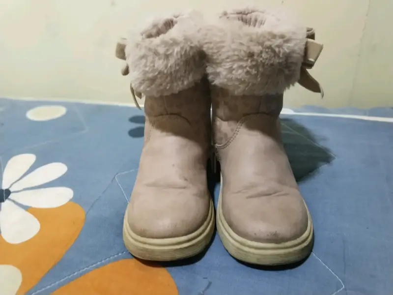 Botas de invierno con lazo rosado - 3