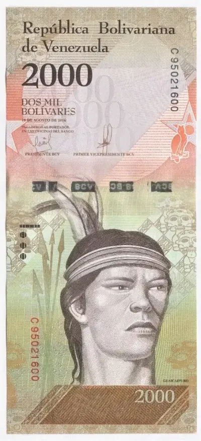 Billete Venezuela 2000 Bolivares 16 Agosto 2016 - miniatura 1