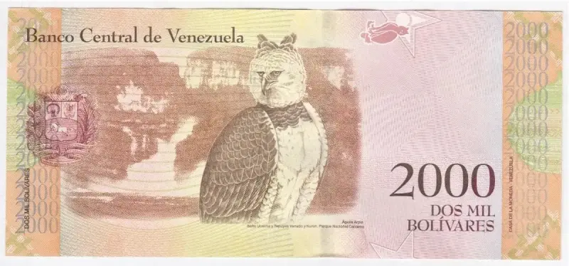 Billete Venezuela 2000 Bolivares 16 Agosto 2016 - 2