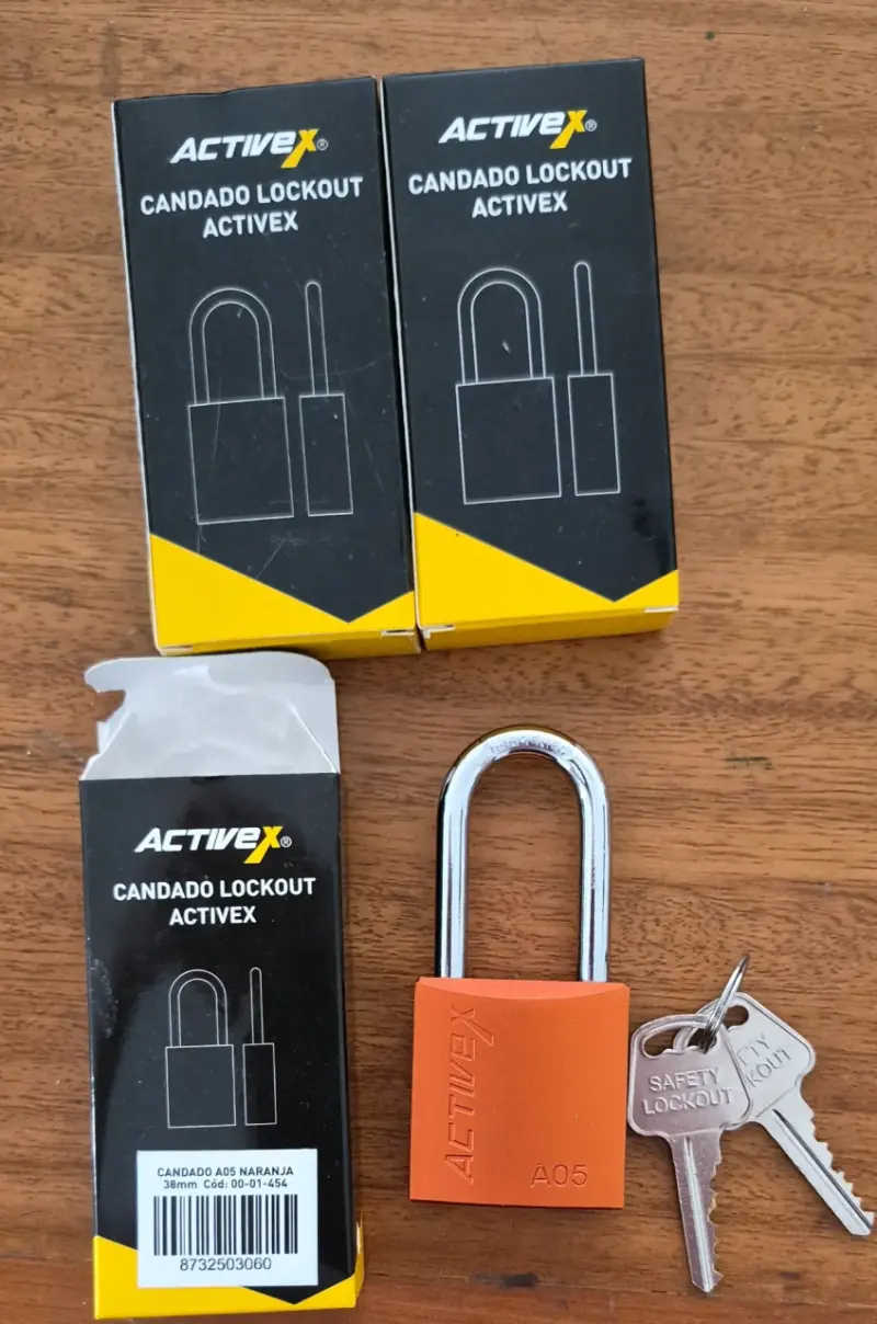 Candado Lockout ActiveX naranja