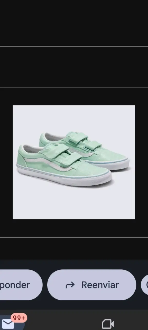Zapatillas verde menta vans número 33