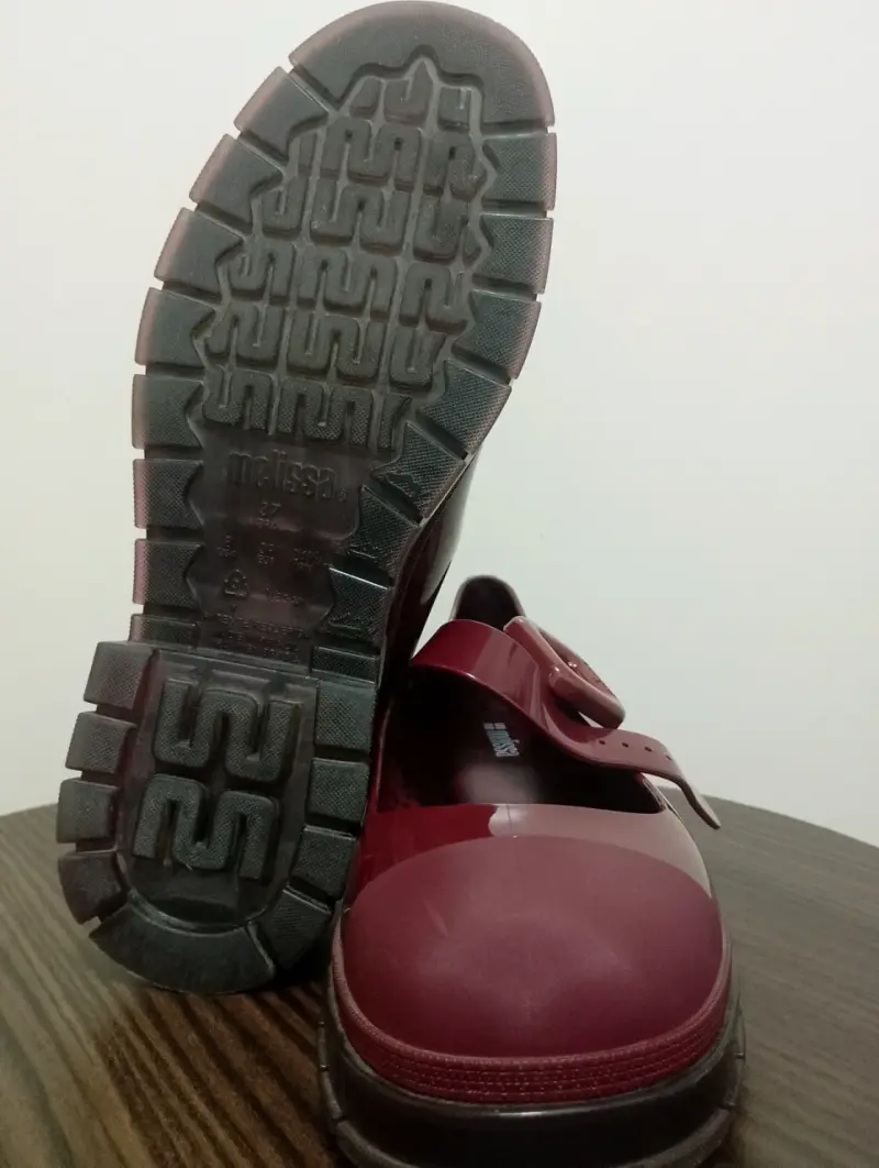 Zapatos MELISSA JUNE BORGOÑA USADOS - 2