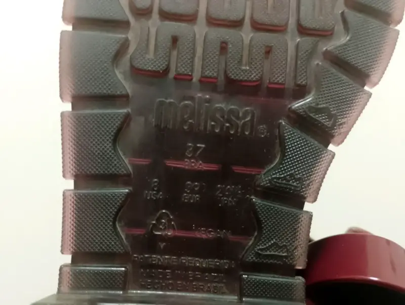 Zapatos MELISSA JUNE BORGOÑA USADOS - 3