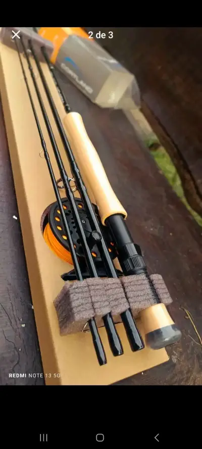 Caña mosquera 5/6 de pesca con carrete - miniatura 2