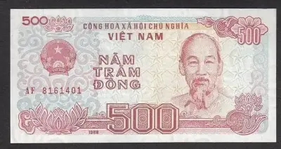 Billete De 500 Dong Vietnam 1988 Unc Nuevo - miniatura 1