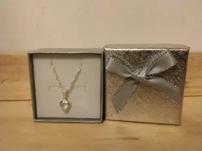 Collar de corazón plateado - miniatura 1