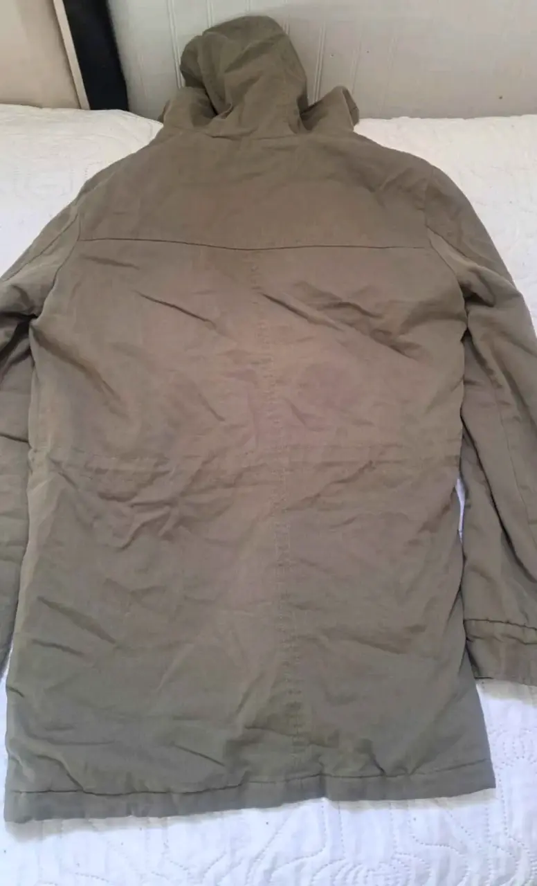 Parka verde oliva con capucha - 3