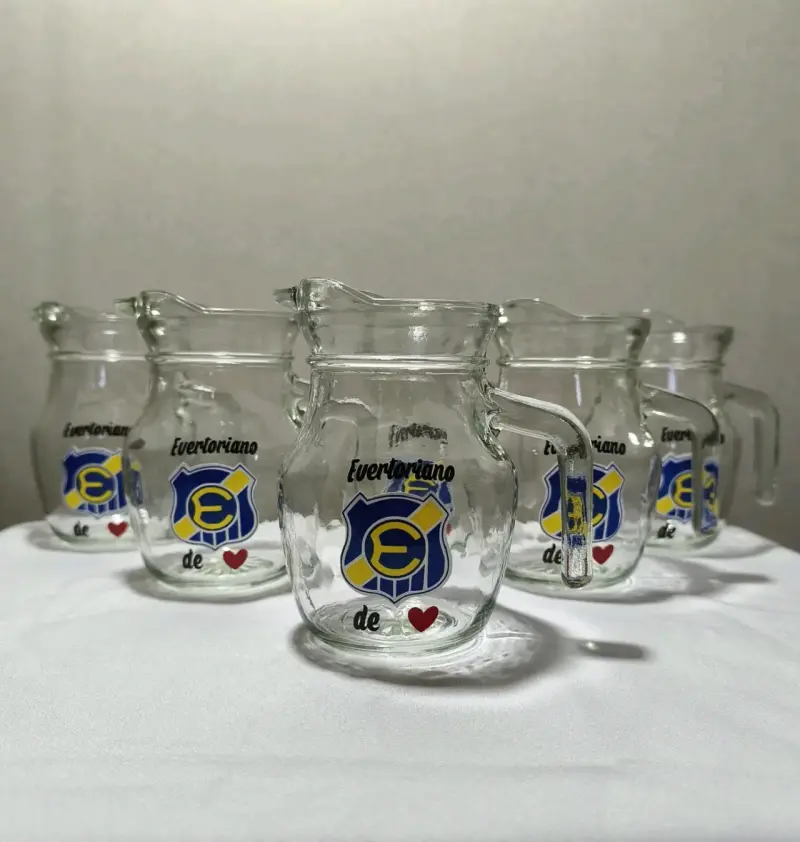 Jarras de vidrio con logo Everton