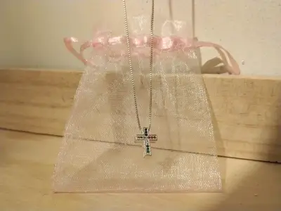Collar con colgante de cruz plata 925 - miniatura 1