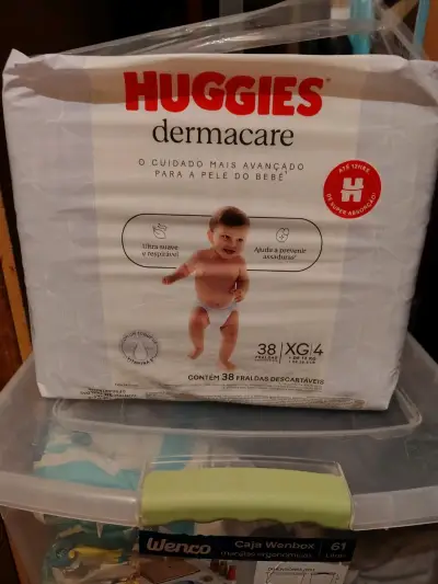 Pañales Huggies Dermacare XG 38 unidades - miniatura 1
