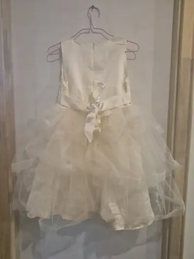 Vestido blanco de tul para niña talla 8 - miniatura 2