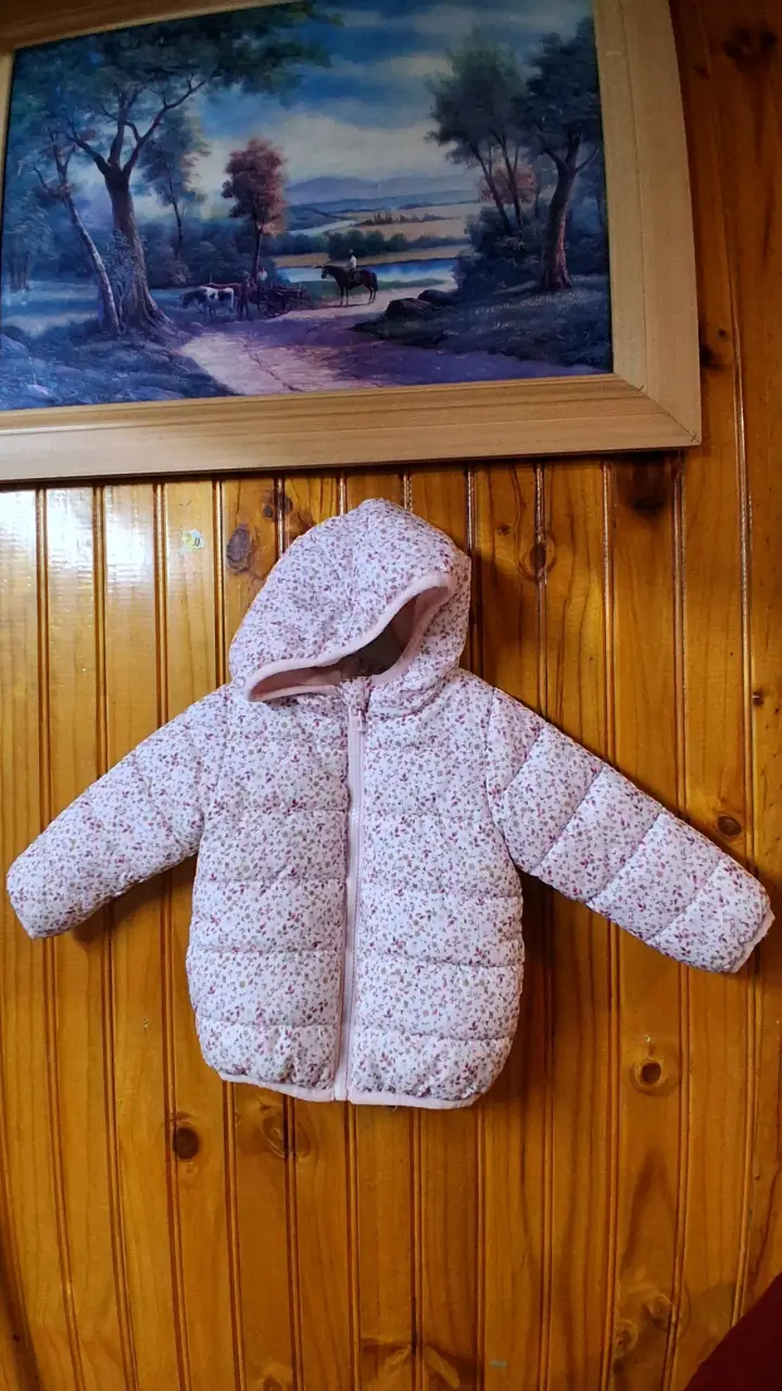 Chaqueta acolchada infantil floral 6 meses