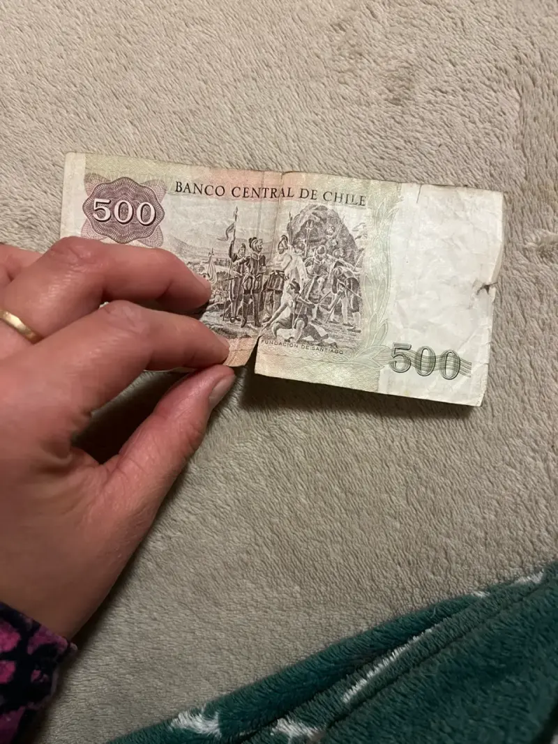 Billete chileno 500 pesos antiguo - 2