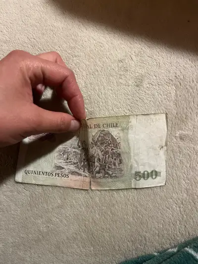 Billete chileno 500 pesos antiguo - miniatura 3