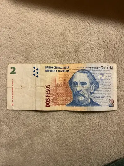 Billete antiguo 2 pesos argentinos - miniatura 1
