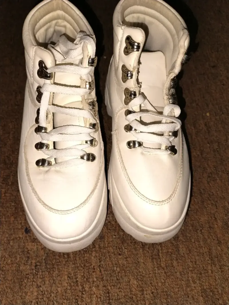 Zapatillas blancas con plataforma - 4