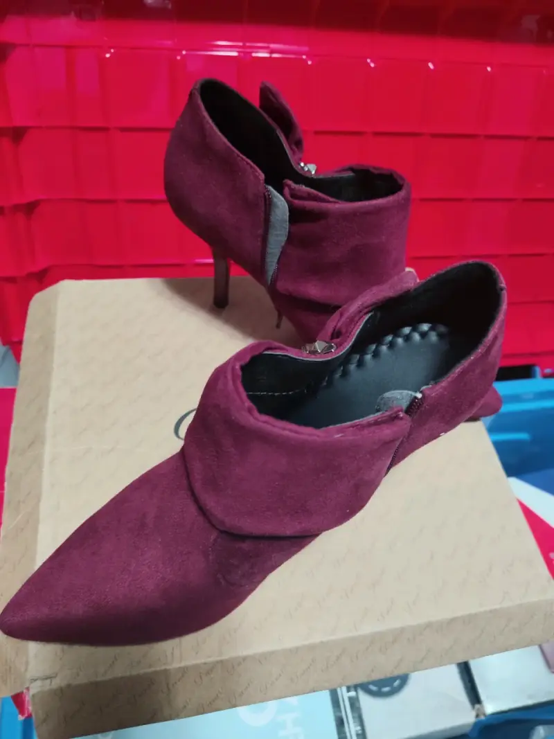 Botines burdeos con lazo - 2