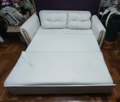 Sofá cama plegable blanco - miniatura 1