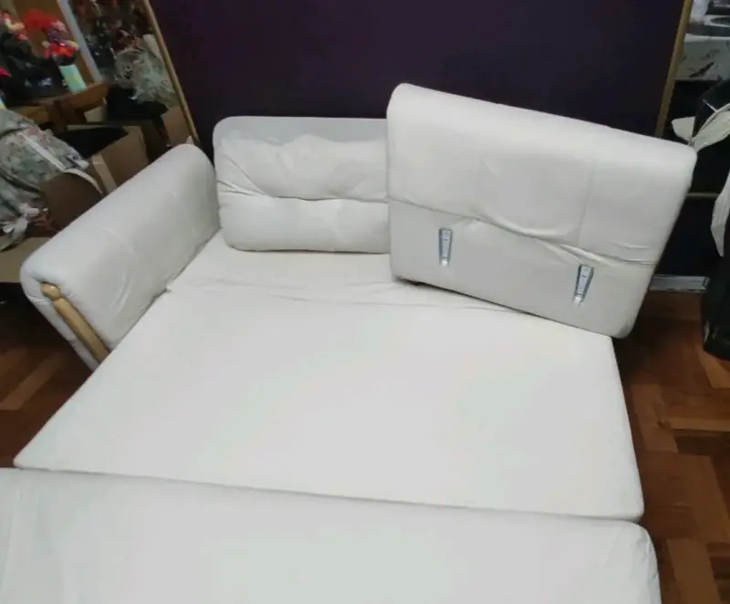 Sofá cama plegable blanco - 2