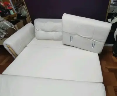 Sofá cama plegable blanco - miniatura 2