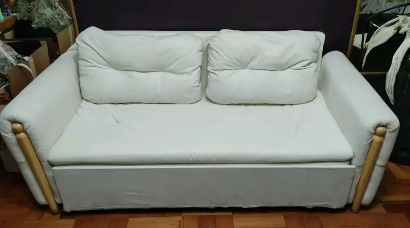 Sofá cama plegable blanco - 4