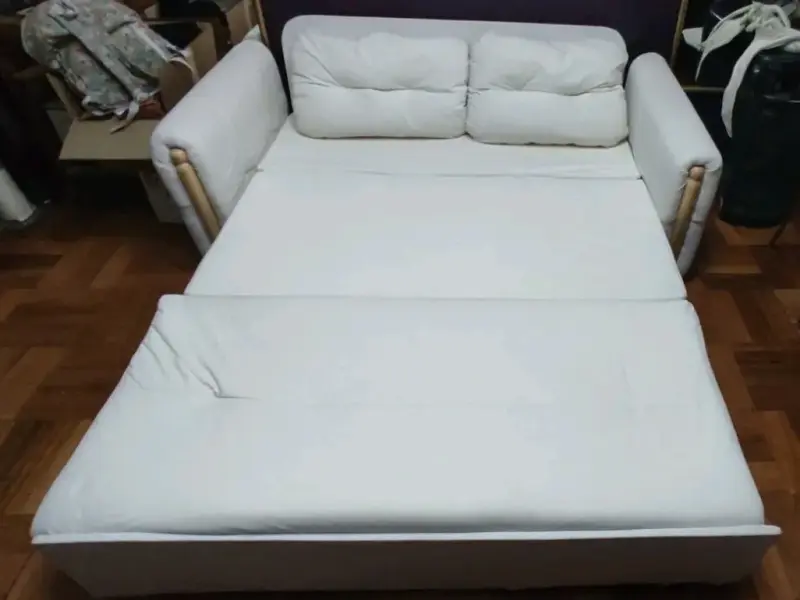 Sofá cama plegable blanco - 5