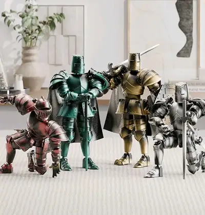 Figuras de caballeros medievales - miniatura 1