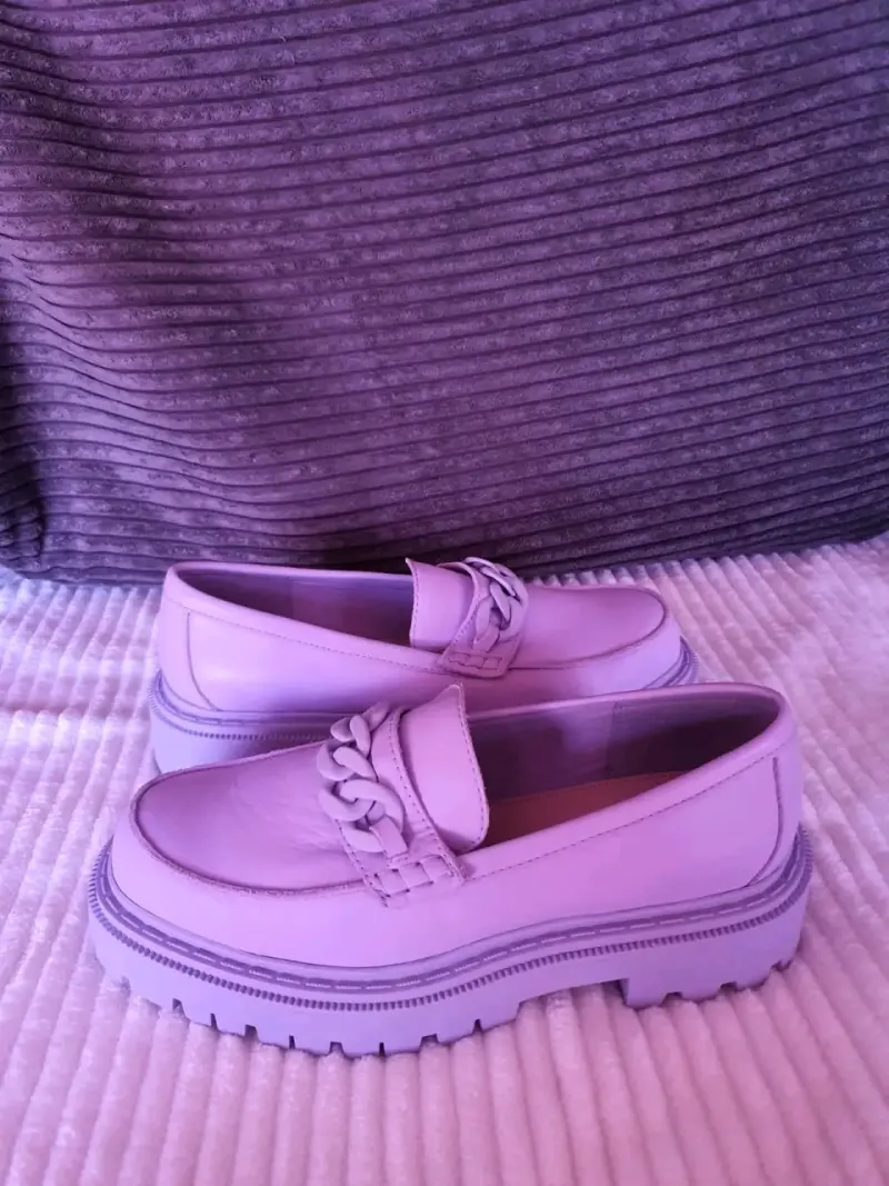Mocasines lila de plataforma - 1
