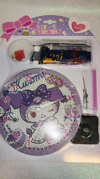 Reloj DIY de cristal púrpura - miniatura 1
