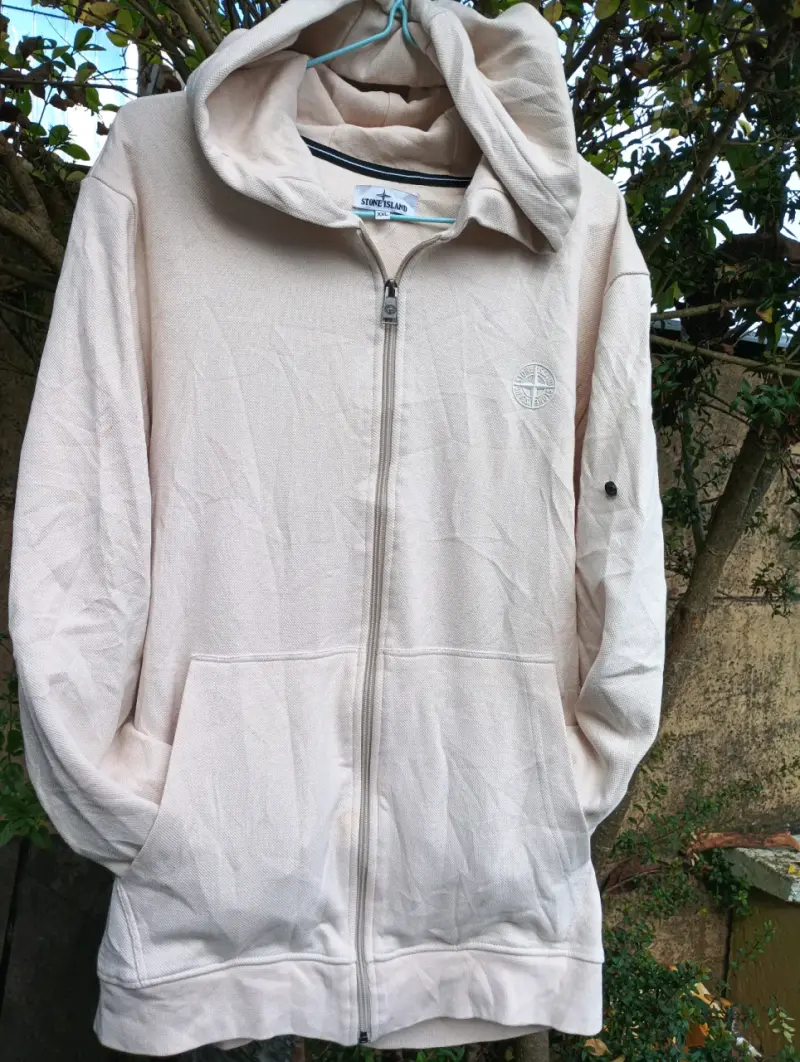 Polerón stone island  beige con capucha - 2