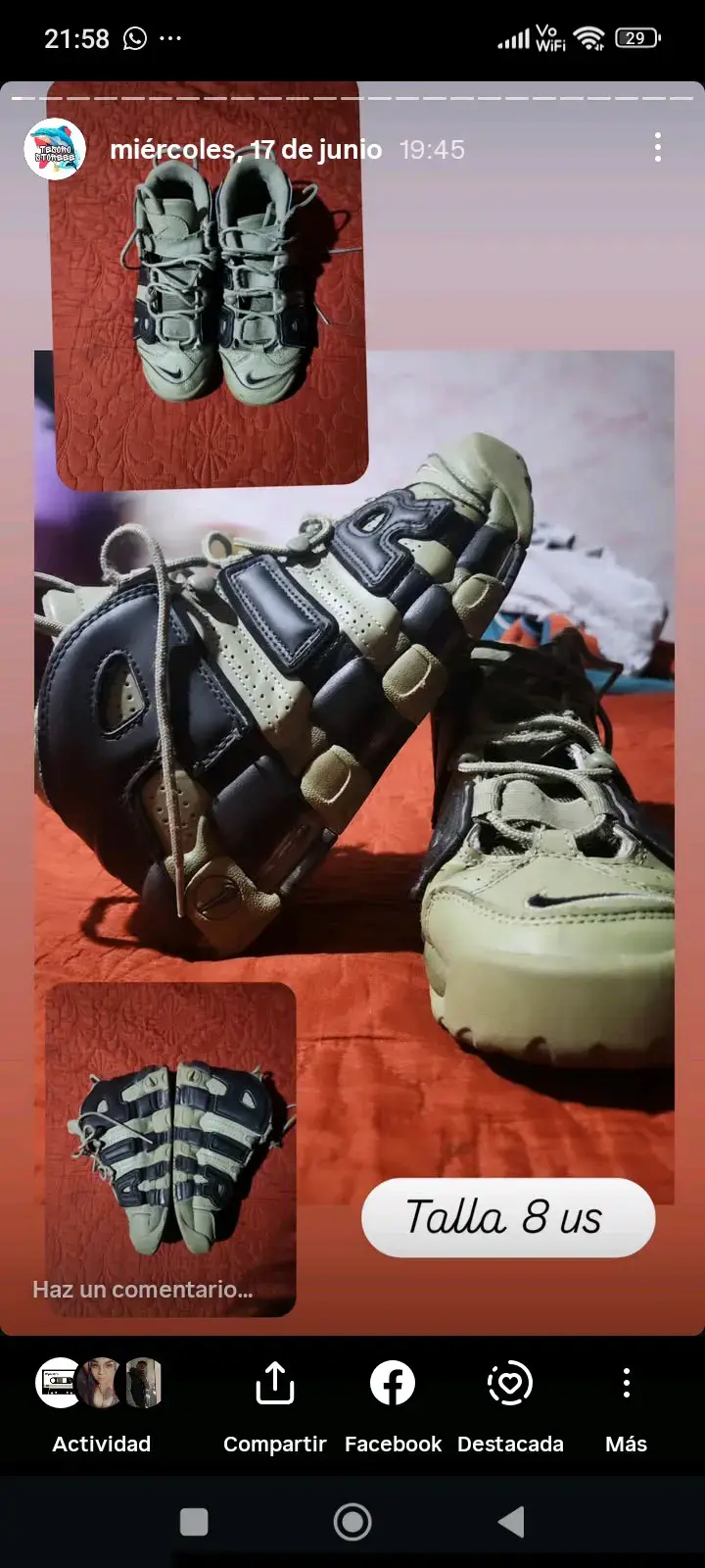 Zapatillas deportivas talle 8 US