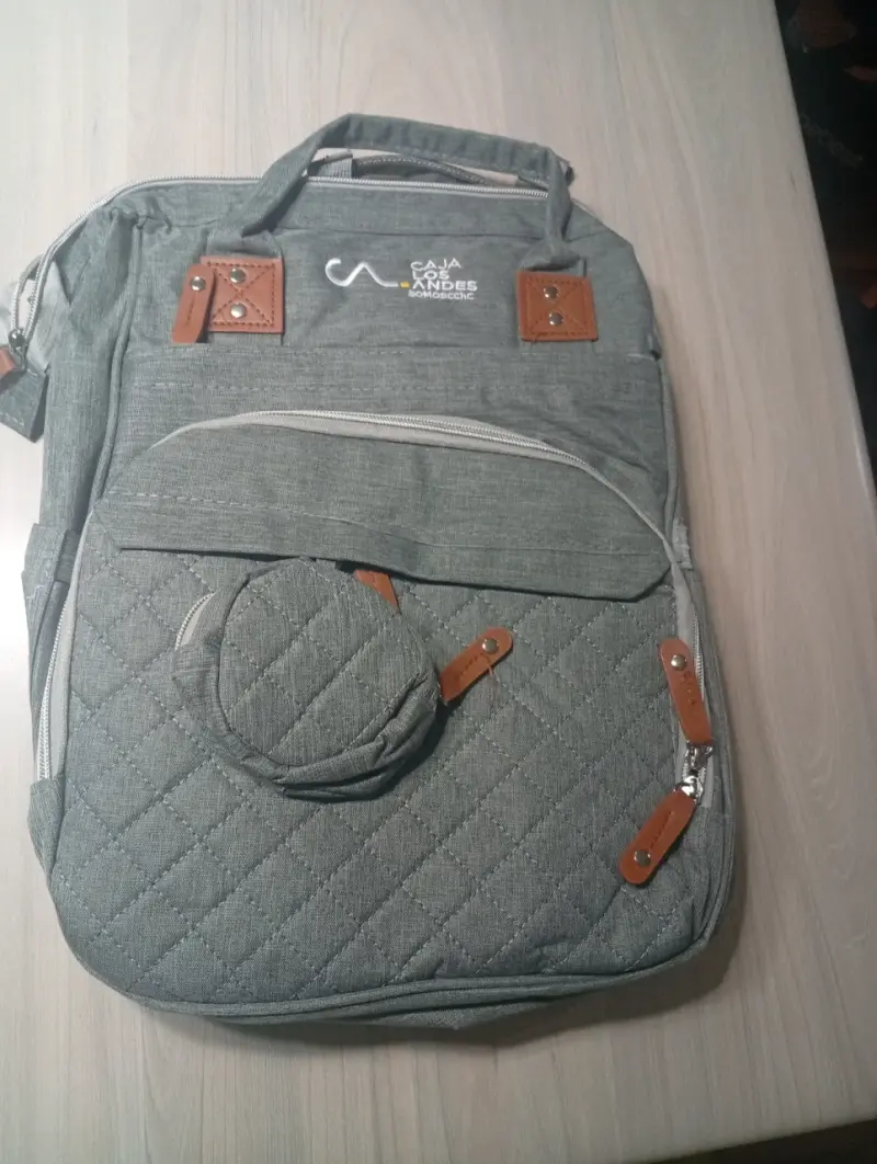 Mochila gris Caja Los Andes - 2