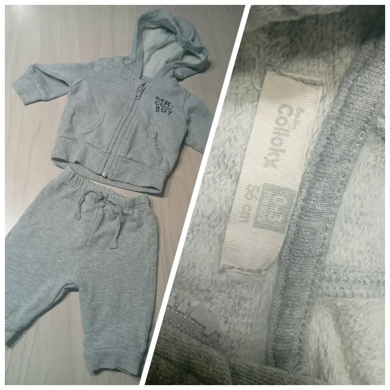 Conjunto buzo gris bebé - 2