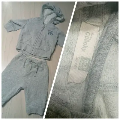 Conjunto buzo gris bebé - miniatura 2