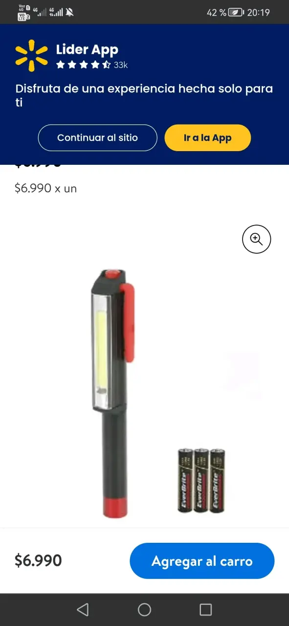 Linterna LED magnética recargable - 2