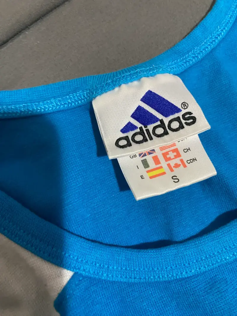 Polera sin mangas Adidas azul - 3